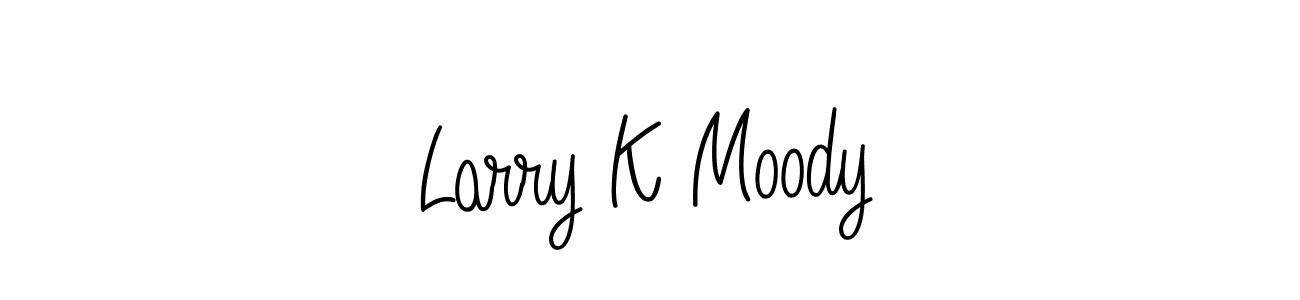 Make a beautiful signature design for name Larry K Moody. With this signature (Angelique-Rose-font-FFP) style, you can create a handwritten signature for free. Larry K Moody signature style 5 images and pictures png