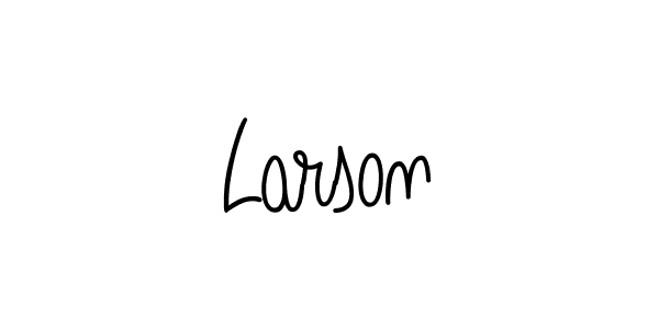 Create a beautiful signature design for name Larson. With this signature (Angelique-Rose-font-FFP) fonts, you can make a handwritten signature for free. Larson signature style 5 images and pictures png