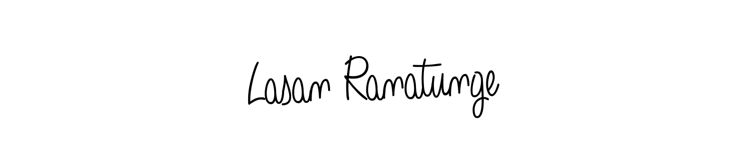 Lasan Ranatunge stylish signature style. Best Handwritten Sign (Angelique-Rose-font-FFP) for my name. Handwritten Signature Collection Ideas for my name Lasan Ranatunge. Lasan Ranatunge signature style 5 images and pictures png