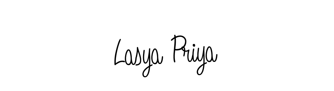 Design your own signature with our free online signature maker. With this signature software, you can create a handwritten (Angelique-Rose-font-FFP) signature for name Lasya Priya. Lasya Priya signature style 5 images and pictures png