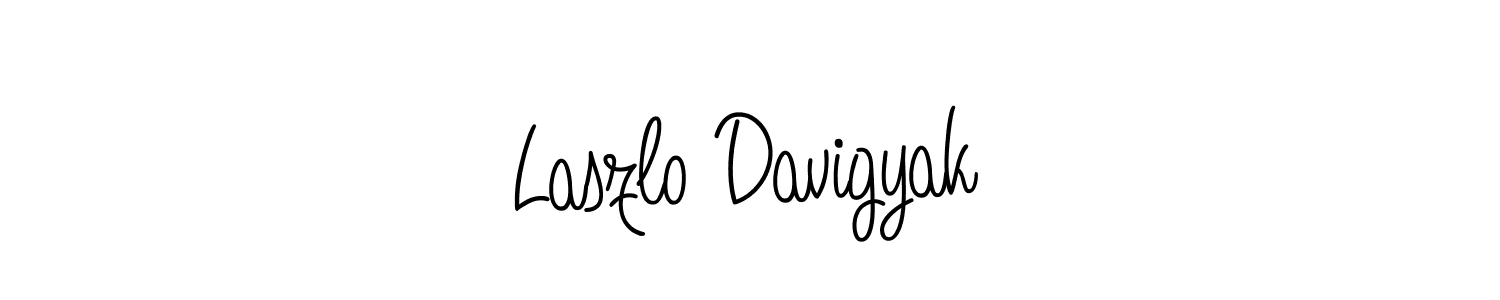 This is the best signature style for the Laszlo Davigyak name. Also you like these signature font (Angelique-Rose-font-FFP). Mix name signature. Laszlo Davigyak signature style 5 images and pictures png