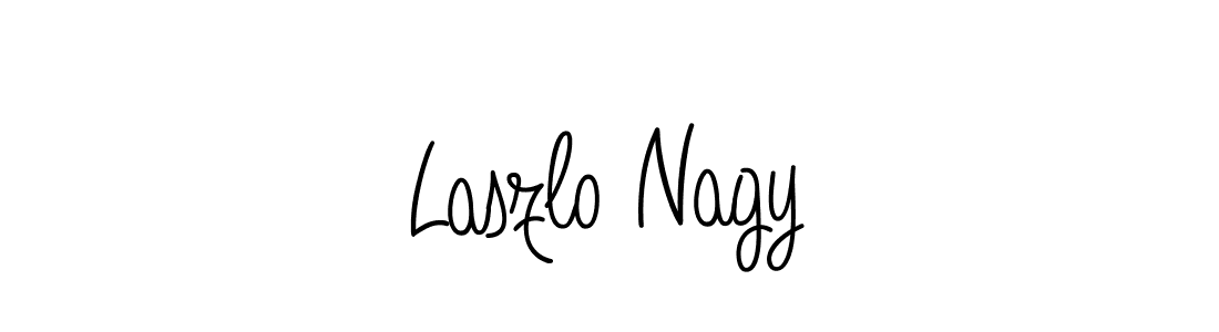 Use a signature maker to create a handwritten signature online. With this signature software, you can design (Angelique-Rose-font-FFP) your own signature for name Laszlo Nagy. Laszlo Nagy signature style 5 images and pictures png