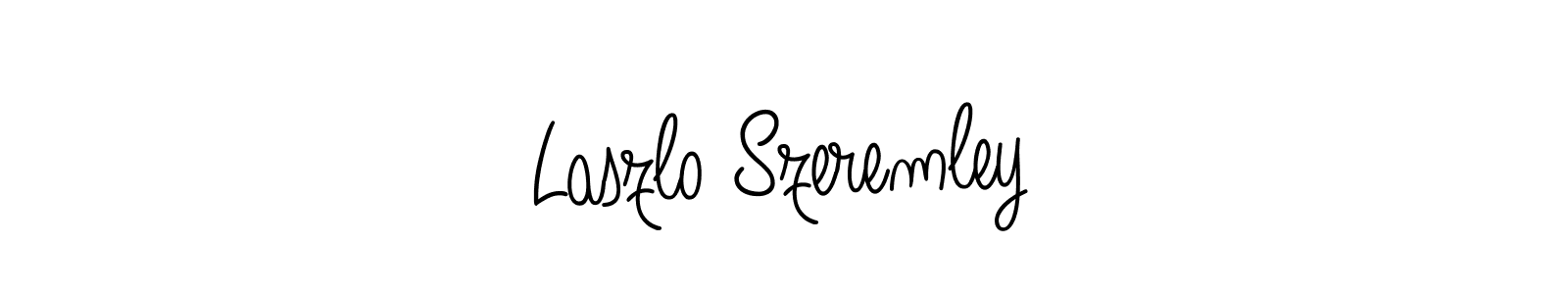 This is the best signature style for the Laszlo Szeremley name. Also you like these signature font (Angelique-Rose-font-FFP). Mix name signature. Laszlo Szeremley signature style 5 images and pictures png