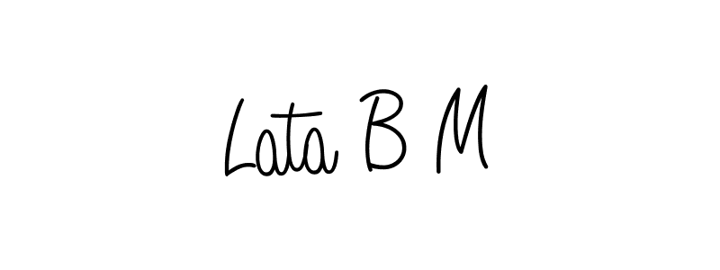 How to Draw Lata B M signature style? Angelique-Rose-font-FFP is a latest design signature styles for name Lata B M. Lata B M signature style 5 images and pictures png