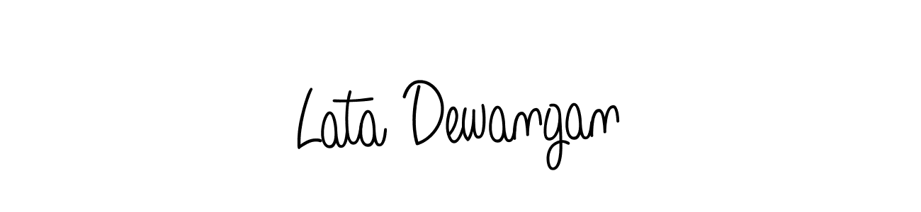 Create a beautiful signature design for name Lata Dewangan. With this signature (Angelique-Rose-font-FFP) fonts, you can make a handwritten signature for free. Lata Dewangan signature style 5 images and pictures png