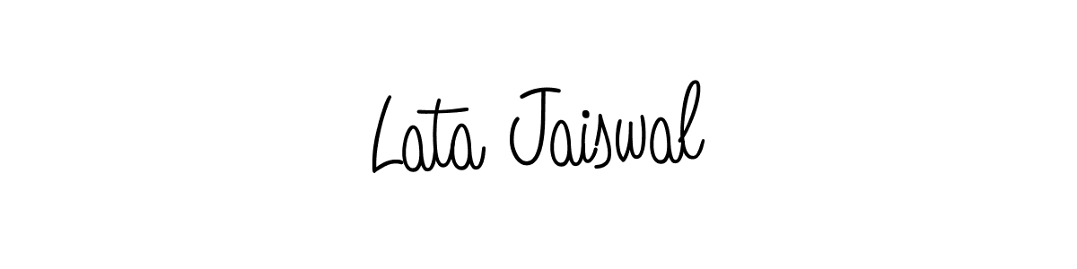 Make a beautiful signature design for name Lata Jaiswal. With this signature (Angelique-Rose-font-FFP) style, you can create a handwritten signature for free. Lata Jaiswal signature style 5 images and pictures png