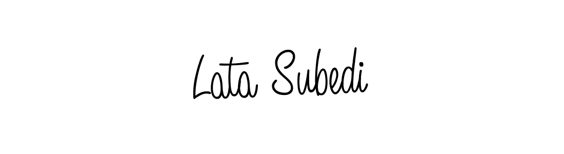 Design your own signature with our free online signature maker. With this signature software, you can create a handwritten (Angelique-Rose-font-FFP) signature for name Lata Subedi. Lata Subedi signature style 5 images and pictures png
