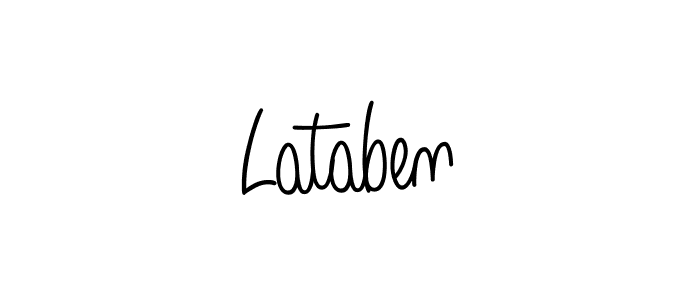 Design your own signature with our free online signature maker. With this signature software, you can create a handwritten (Angelique-Rose-font-FFP) signature for name Lataben. Lataben signature style 5 images and pictures png