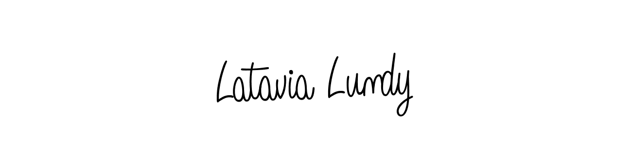 Make a beautiful signature design for name Latavia Lundy. With this signature (Angelique-Rose-font-FFP) style, you can create a handwritten signature for free. Latavia Lundy signature style 5 images and pictures png