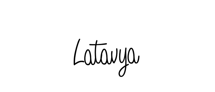 Use a signature maker to create a handwritten signature online. With this signature software, you can design (Angelique-Rose-font-FFP) your own signature for name Latavya. Latavya signature style 5 images and pictures png