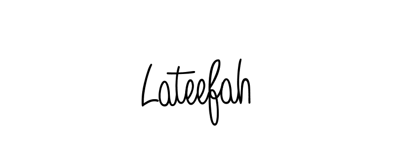 The best way (Angelique-Rose-font-FFP) to make a short signature is to pick only two or three words in your name. The name Lateefah include a total of six letters. For converting this name. Lateefah signature style 5 images and pictures png
