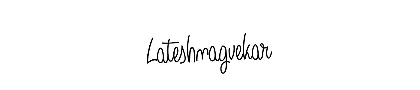 You should practise on your own different ways (Angelique-Rose-font-FFP) to write your name (Lateshnagvekar) in signature. don't let someone else do it for you. Lateshnagvekar signature style 5 images and pictures png
