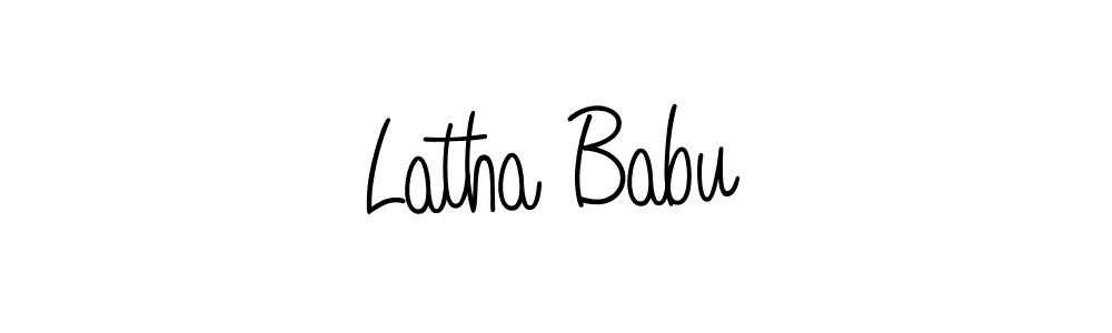 Create a beautiful signature design for name Latha Babu. With this signature (Angelique-Rose-font-FFP) fonts, you can make a handwritten signature for free. Latha Babu signature style 5 images and pictures png