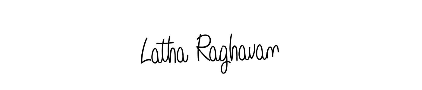 Use a signature maker to create a handwritten signature online. With this signature software, you can design (Angelique-Rose-font-FFP) your own signature for name Latha Raghavan. Latha Raghavan signature style 5 images and pictures png