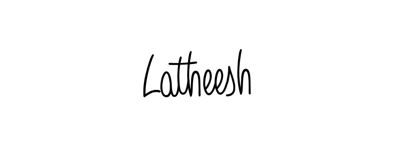 Make a beautiful signature design for name Latheesh. With this signature (Angelique-Rose-font-FFP) style, you can create a handwritten signature for free. Latheesh signature style 5 images and pictures png