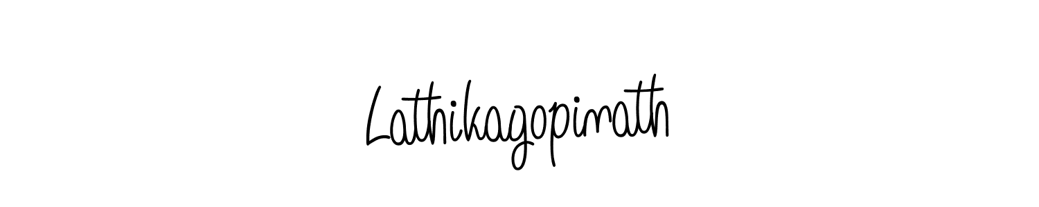 Also we have Lathikagopinath name is the best signature style. Create professional handwritten signature collection using Angelique-Rose-font-FFP autograph style. Lathikagopinath signature style 5 images and pictures png