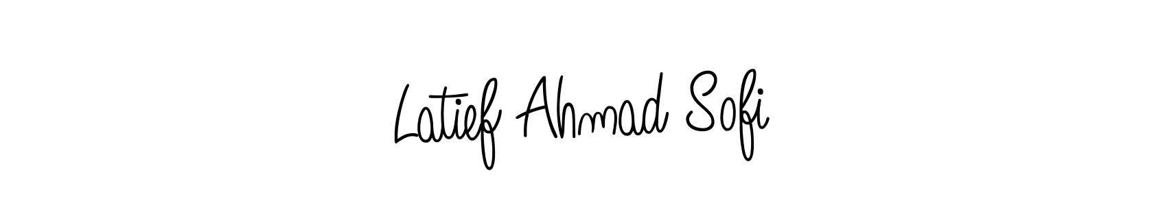 Design your own signature with our free online signature maker. With this signature software, you can create a handwritten (Angelique-Rose-font-FFP) signature for name Latief Ahmad Sofi. Latief Ahmad Sofi signature style 5 images and pictures png