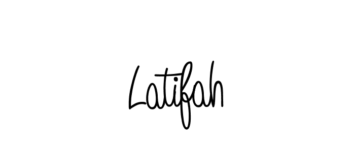 Design your own signature with our free online signature maker. With this signature software, you can create a handwritten (Angelique-Rose-font-FFP) signature for name Latifah. Latifah signature style 5 images and pictures png