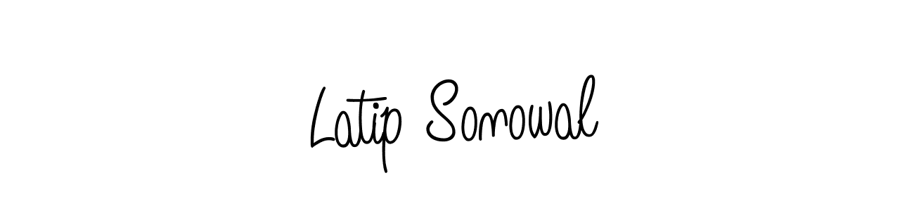 Make a beautiful signature design for name Latip Sonowal. With this signature (Angelique-Rose-font-FFP) style, you can create a handwritten signature for free. Latip Sonowal signature style 5 images and pictures png
