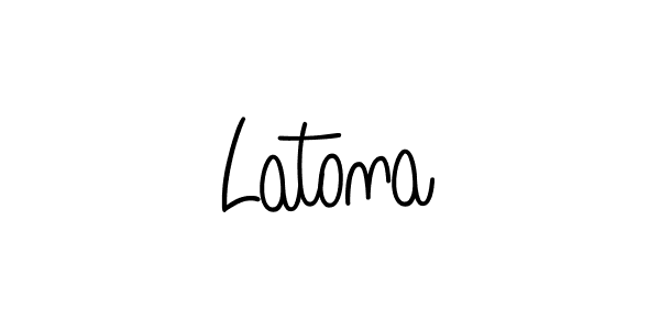 Make a beautiful signature design for name Latona. With this signature (Angelique-Rose-font-FFP) style, you can create a handwritten signature for free. Latona signature style 5 images and pictures png