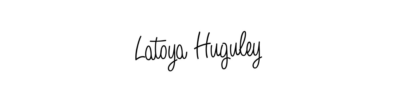 Latoya Huguley stylish signature style. Best Handwritten Sign (Angelique-Rose-font-FFP) for my name. Handwritten Signature Collection Ideas for my name Latoya Huguley. Latoya Huguley signature style 5 images and pictures png