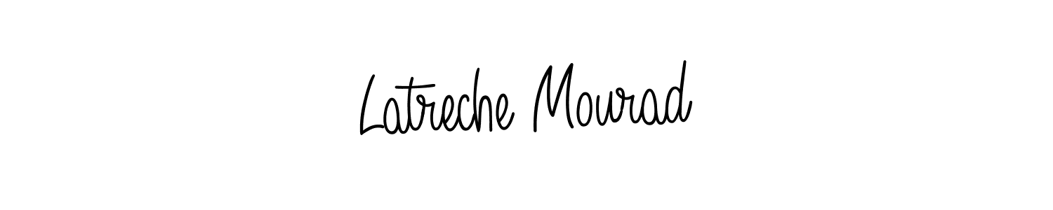 Latreche Mourad stylish signature style. Best Handwritten Sign (Angelique-Rose-font-FFP) for my name. Handwritten Signature Collection Ideas for my name Latreche Mourad. Latreche Mourad signature style 5 images and pictures png