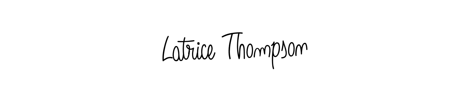 Use a signature maker to create a handwritten signature online. With this signature software, you can design (Angelique-Rose-font-FFP) your own signature for name Latrice Thompson. Latrice Thompson signature style 5 images and pictures png