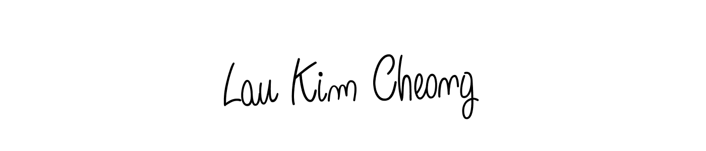 Lau Kim Cheong stylish signature style. Best Handwritten Sign (Angelique-Rose-font-FFP) for my name. Handwritten Signature Collection Ideas for my name Lau Kim Cheong. Lau Kim Cheong signature style 5 images and pictures png