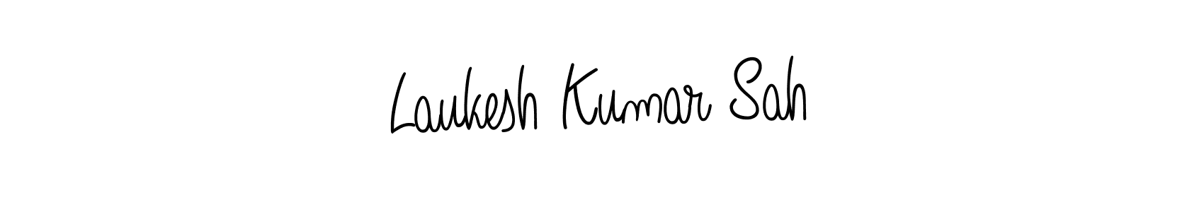 Design your own signature with our free online signature maker. With this signature software, you can create a handwritten (Angelique-Rose-font-FFP) signature for name Laukesh Kumar Sah. Laukesh Kumar Sah signature style 5 images and pictures png