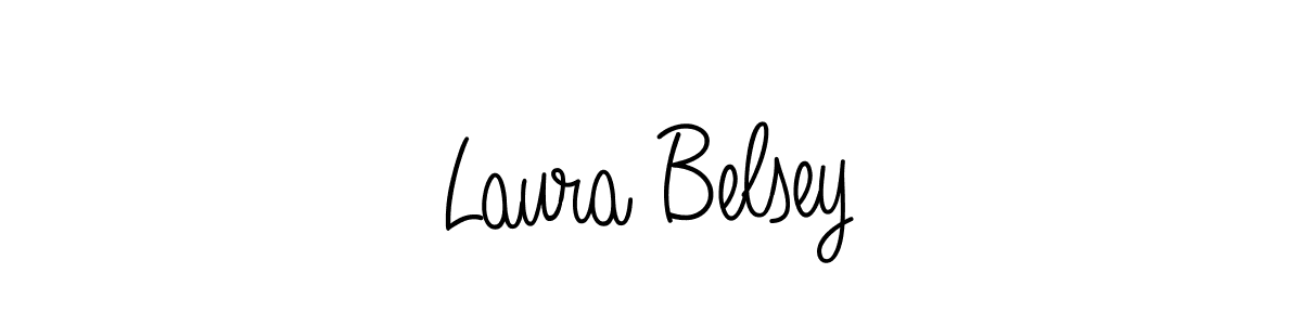 The best way (Angelique-Rose-font-FFP) to make a short signature is to pick only two or three words in your name. The name Laura Belsey include a total of six letters. For converting this name. Laura Belsey signature style 5 images and pictures png