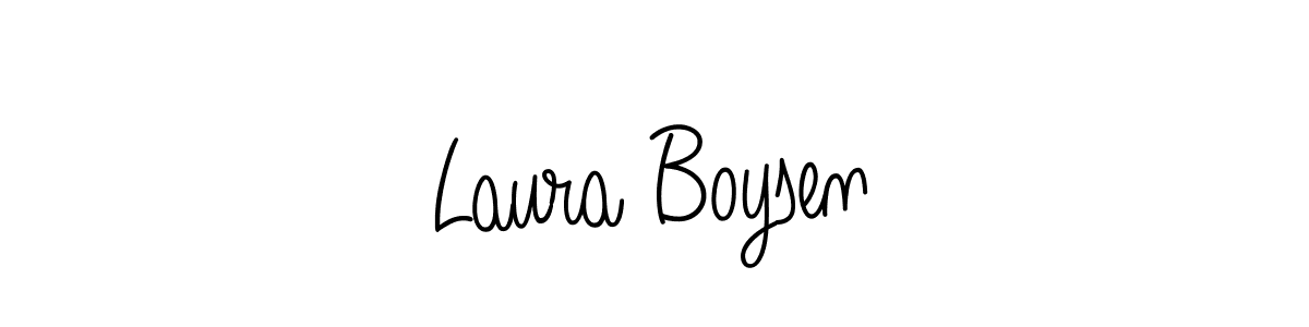 Make a beautiful signature design for name Laura Boysen. With this signature (Angelique-Rose-font-FFP) style, you can create a handwritten signature for free. Laura Boysen signature style 5 images and pictures png