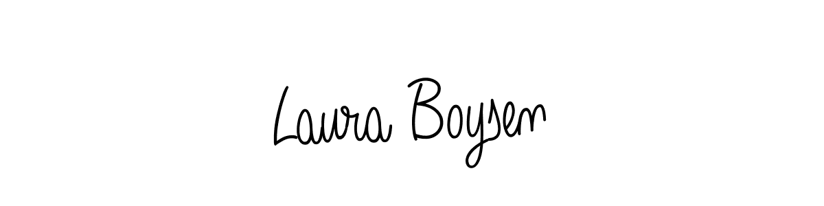 Make a beautiful signature design for name Laura Boysen. With this signature (Angelique-Rose-font-FFP) style, you can create a handwritten signature for free. Laura Boysen signature style 5 images and pictures png