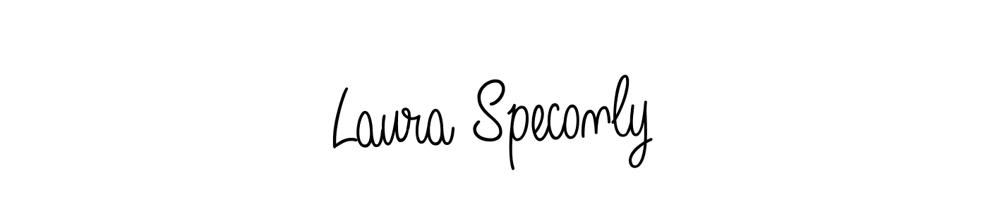 How to make Laura Speconly name signature. Use Angelique-Rose-font-FFP style for creating short signs online. This is the latest handwritten sign. Laura Speconly signature style 5 images and pictures png