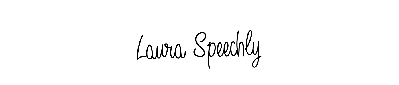 Laura Speechly stylish signature style. Best Handwritten Sign (Angelique-Rose-font-FFP) for my name. Handwritten Signature Collection Ideas for my name Laura Speechly. Laura Speechly signature style 5 images and pictures png