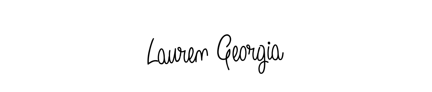 Make a beautiful signature design for name Lauren Georgia. With this signature (Angelique-Rose-font-FFP) style, you can create a handwritten signature for free. Lauren Georgia signature style 5 images and pictures png