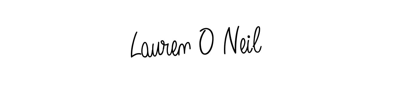 You should practise on your own different ways (Angelique-Rose-font-FFP) to write your name (Lauren O Neil) in signature. don't let someone else do it for you. Lauren O Neil signature style 5 images and pictures png