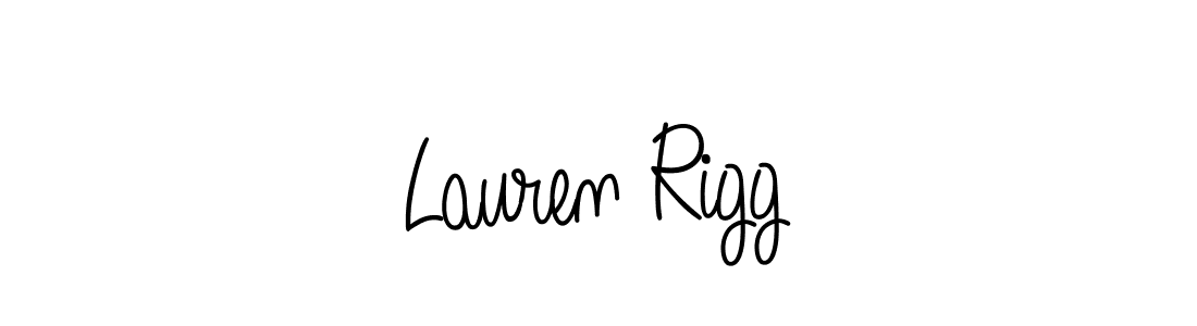 You should practise on your own different ways (Angelique-Rose-font-FFP) to write your name (Lauren Rigg) in signature. don't let someone else do it for you. Lauren Rigg signature style 5 images and pictures png