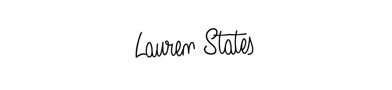 You should practise on your own different ways (Angelique-Rose-font-FFP) to write your name (Lauren States) in signature. don't let someone else do it for you. Lauren States signature style 5 images and pictures png