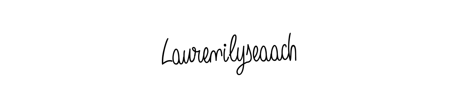 Use a signature maker to create a handwritten signature online. With this signature software, you can design (Angelique-Rose-font-FFP) your own signature for name Laurenilyseaach. Laurenilyseaach signature style 5 images and pictures png