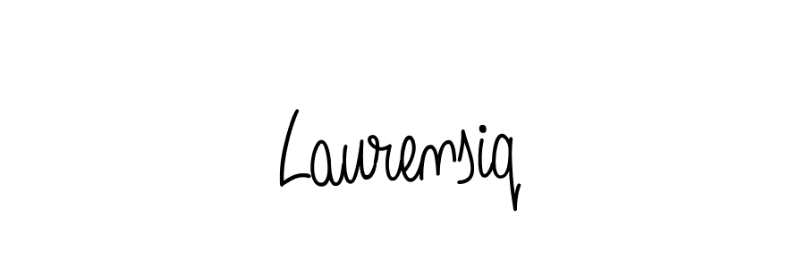 Use a signature maker to create a handwritten signature online. With this signature software, you can design (Angelique-Rose-font-FFP) your own signature for name Laurensiq. Laurensiq signature style 5 images and pictures png