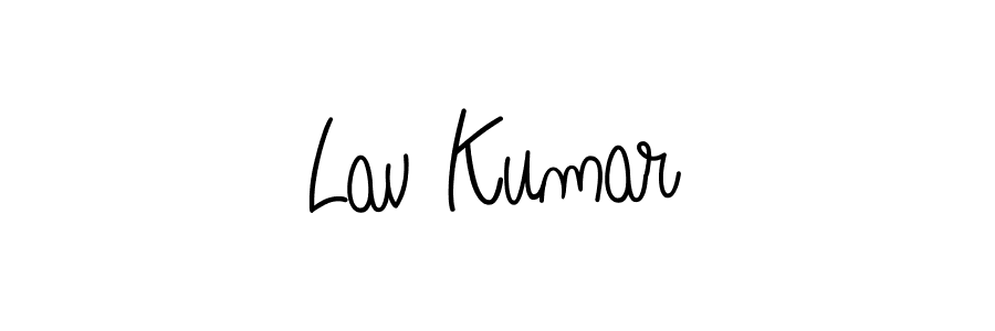 Lav Kumar stylish signature style. Best Handwritten Sign (Angelique-Rose-font-FFP) for my name. Handwritten Signature Collection Ideas for my name Lav Kumar. Lav Kumar signature style 5 images and pictures png