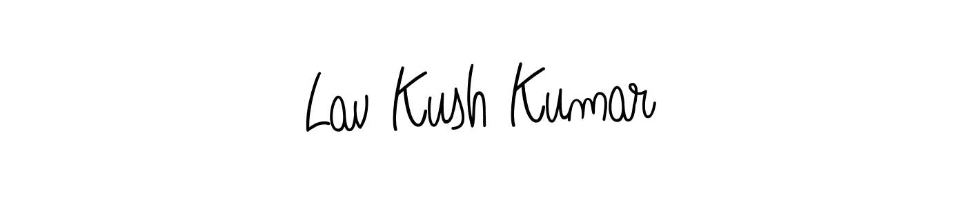 Lav Kush Kumar stylish signature style. Best Handwritten Sign (Angelique-Rose-font-FFP) for my name. Handwritten Signature Collection Ideas for my name Lav Kush Kumar. Lav Kush Kumar signature style 5 images and pictures png