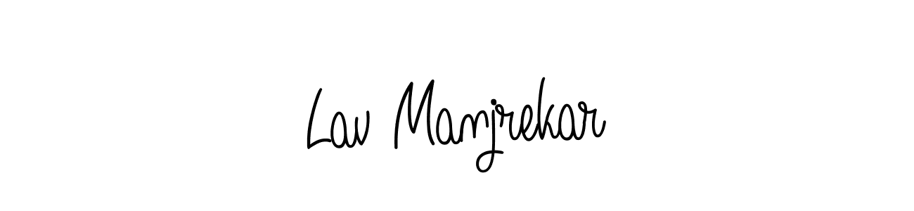 Here are the top 10 professional signature styles for the name Lav Manjrekar. These are the best autograph styles you can use for your name. Lav Manjrekar signature style 5 images and pictures png