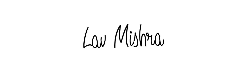 Lav Mishra stylish signature style. Best Handwritten Sign (Angelique-Rose-font-FFP) for my name. Handwritten Signature Collection Ideas for my name Lav Mishra. Lav Mishra signature style 5 images and pictures png