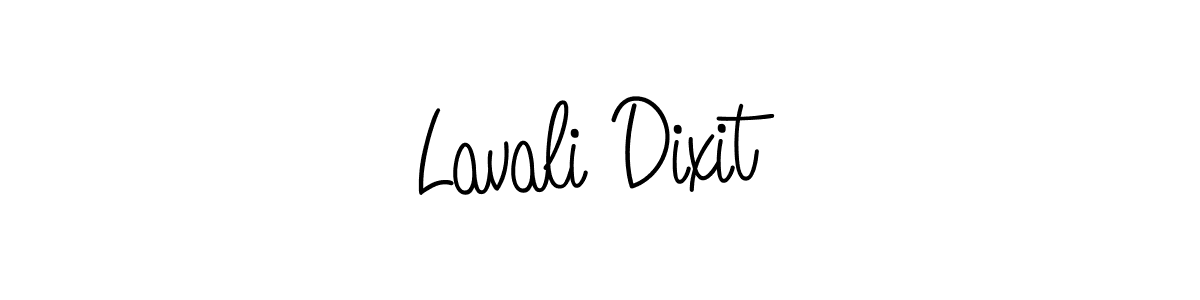 Lavali Dixit stylish signature style. Best Handwritten Sign (Angelique-Rose-font-FFP) for my name. Handwritten Signature Collection Ideas for my name Lavali Dixit. Lavali Dixit signature style 5 images and pictures png