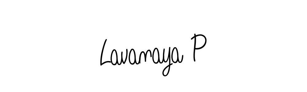 if you are searching for the best signature style for your name Lavanaya P. so please give up your signature search. here we have designed multiple signature styles  using Angelique-Rose-font-FFP. Lavanaya P signature style 5 images and pictures png