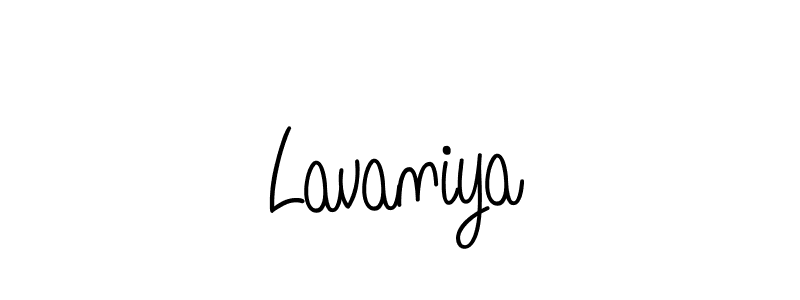 Design your own signature with our free online signature maker. With this signature software, you can create a handwritten (Angelique-Rose-font-FFP) signature for name Lavaniya. Lavaniya signature style 5 images and pictures png