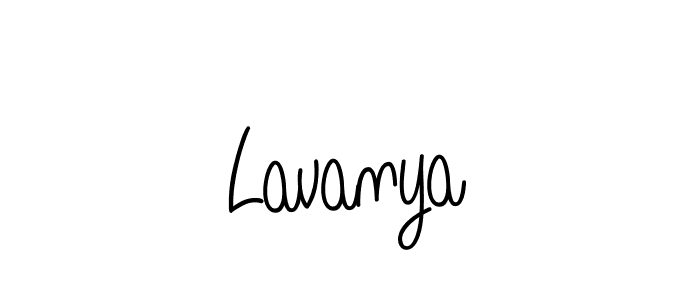 You should practise on your own different ways (Angelique-Rose-font-FFP) to write your name (Lavanya) in signature. don't let someone else do it for you. Lavanya signature style 5 images and pictures png