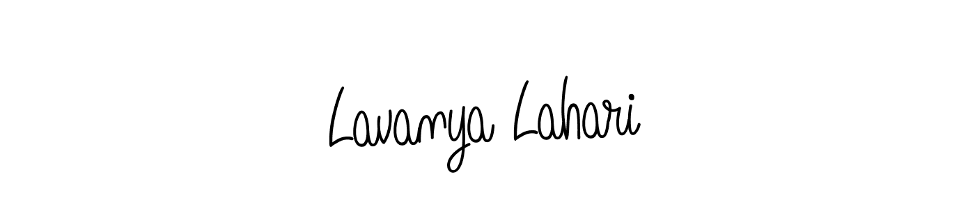 How to make Lavanya Lahari signature? Angelique-Rose-font-FFP is a professional autograph style. Create handwritten signature for Lavanya Lahari name. Lavanya Lahari signature style 5 images and pictures png