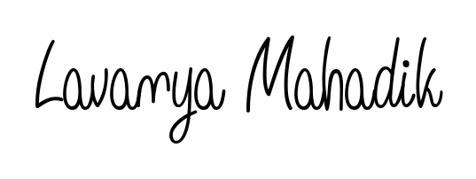 Try this chic Lavanya Mahadik handwritten sign style. Using Angelique-Rose-font-FFP font elements, it gives your name a sleek, memorable identity. Lavanya Mahadik signature style 5 images and pictures png